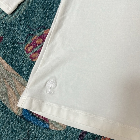 Lilly Pulitzer 3/4 sleeve Pima cotton boatneck t shirt white M - Picture 3 of 6